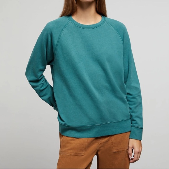 Onia Garmet Dyed oversized Sweatshirt in Hunter - Picture 3 of 3